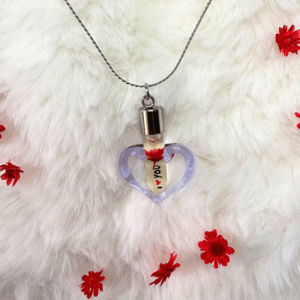 Collier personnalisé avec prénom sur grain de riz - Cadeau fait main, original et unique – Image 3