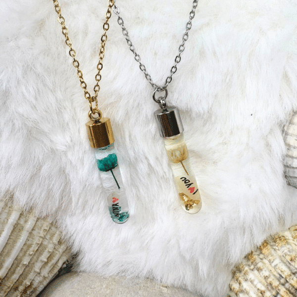 Collier personnalisé avec prénom sur grain de riz - Cadeau fait main, original et unique – Image 2