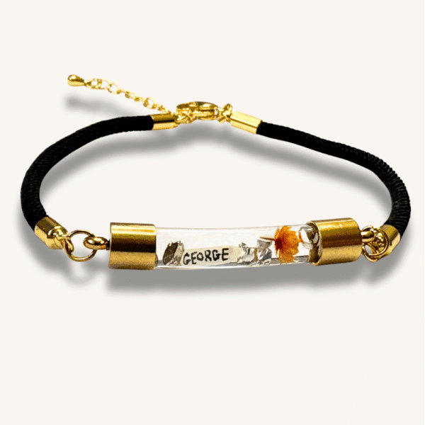 Bracelet personnalisé avec prénom sur grain de riz – Cadeau fait main, original et unique – Image 2