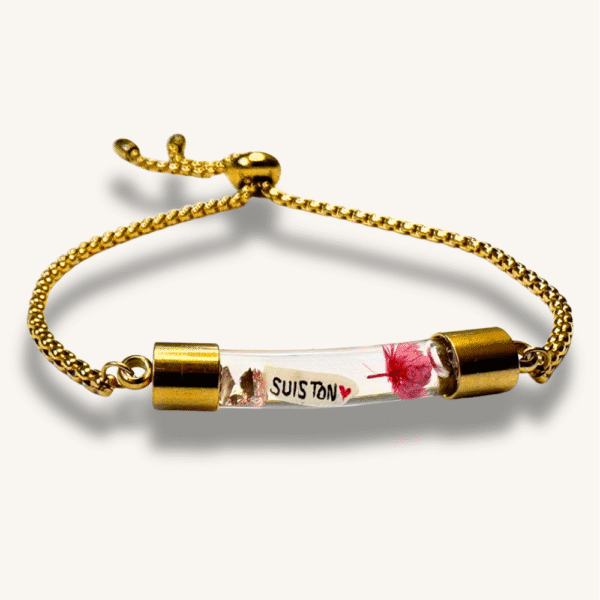 Bracelet personnalisé avec prénom sur grain de riz – Cadeau fait main, original et unique – Image 3