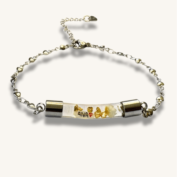 Bracelet personnalisé avec prénom sur grain de riz – Cadeau fait main, original et unique – Image 6