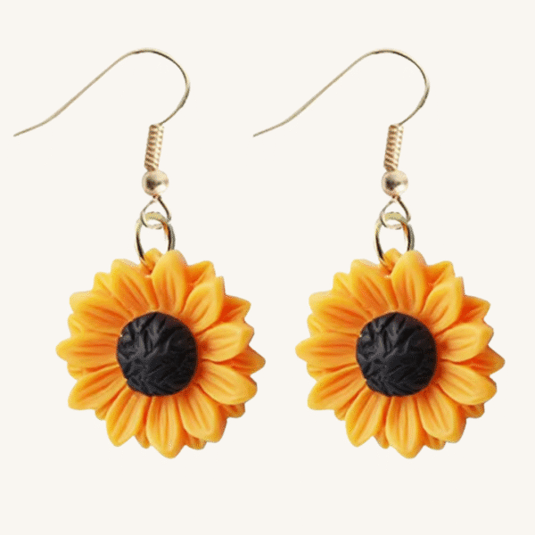 Boucles d’oreilles Tournesol – Fait main et éclat ensoleillé