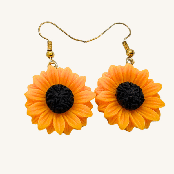 Boucles d’oreilles Tournesol – Fait main et éclat ensoleillé – Image 2