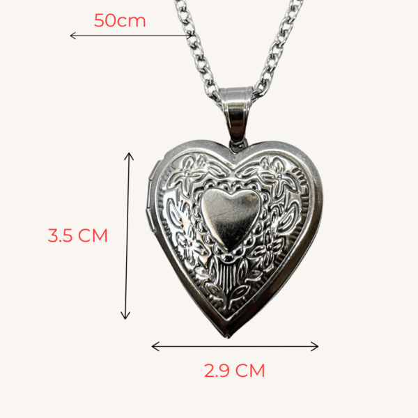 Pendentif cœur personnalisable avec photo - Collier cœur romantique – Image 3