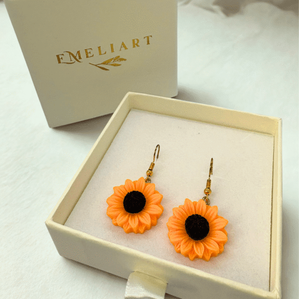 Boucles d’oreilles Tournesol – Fait main et éclat ensoleillé – Image 5