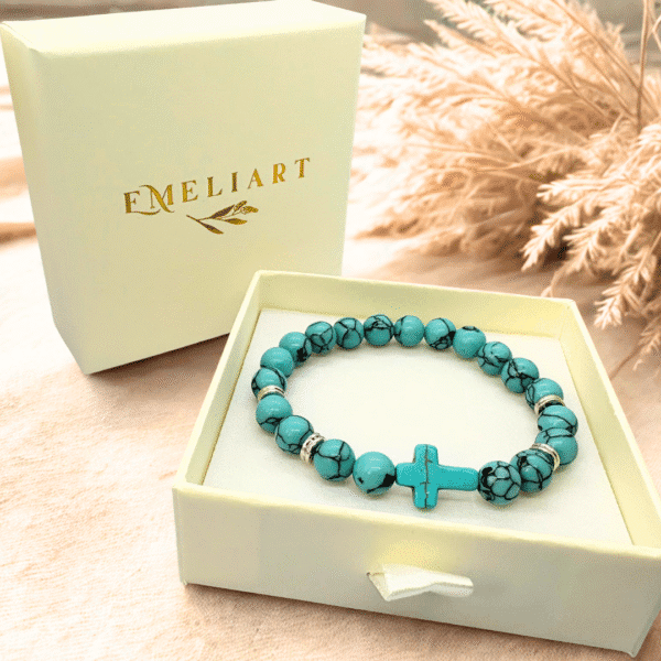 Bracelet croix en pierre naturelle – Protection & style – Image 5