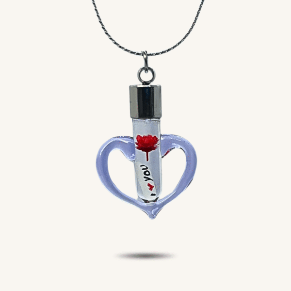Collier personnalisé avec prénom sur grain de riz - Cadeau fait main, “Cœur secret”