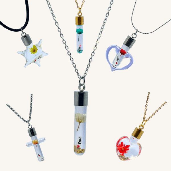Collier personnalisé avec prénom sur grain de riz - Cadeau fait main, “Lumière du Cœur” – Image 2
