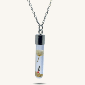 Collier personnalisé avec prénom sur grain de riz - Cadeau fait main, “Message d’Amour”